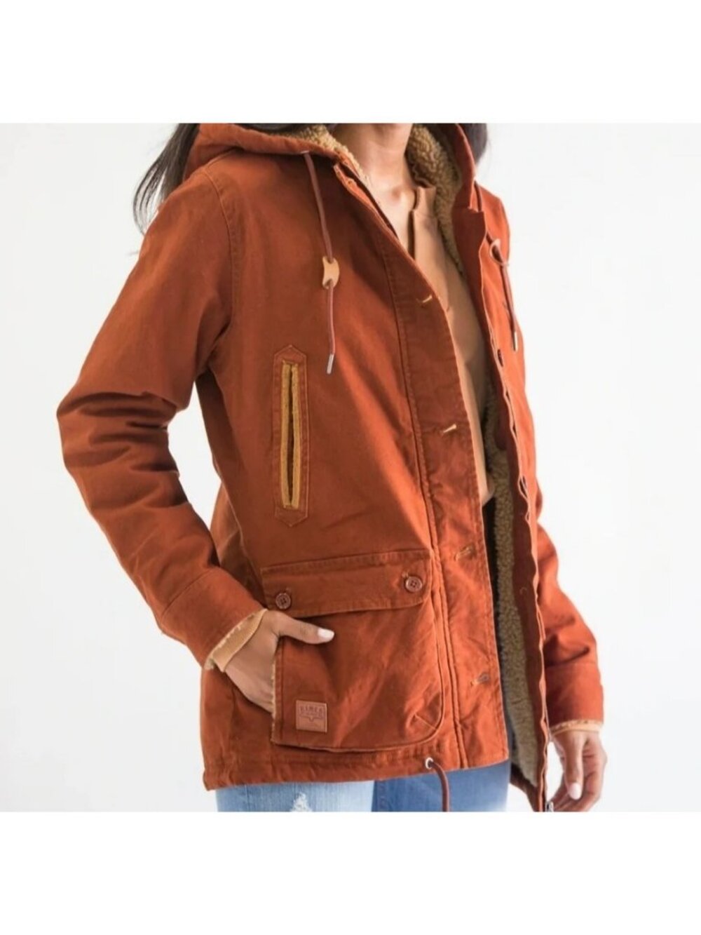 Kimes Ranch All Weather Anorak AWA Jacket Rust Sherpa Lined Western Women's XXL